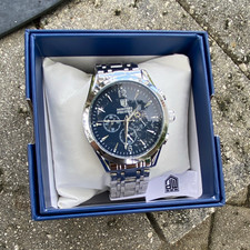 Montres Prestige Men’s Stainless Steel Quartz Chronograph Blue Dial 44mm Box picture