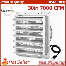 30in Wall Mounted Shutter Exhaust Fan 7000CFM Louver Vent Greenhouse Unit picture