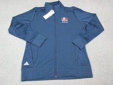 Pro Football Hall Of Fame Jacket Mens Large Blue Football Full Zip Adidas picture