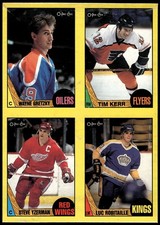 1987-88 OPC HOCKEY BOX BOTTOM PANEL WAYNE GRETZKY YZERMAN ROBITAILLE picture