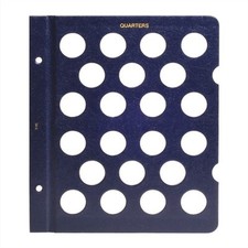 Whitman Blue Album Blank Page For US Quarter Coins 22 Ports Holes Long Term New picture