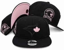 Toronto Blue Jays New Era 9FIFTY 40th Season Snapback Hat Black Pink picture