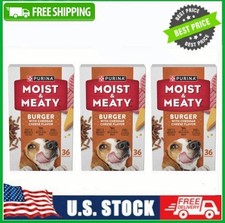 3 pack Purina Moist and Meaty Burger Cheddar Cheese Flavor, 216 oz Pouch picture