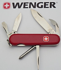 Vintage Wenger 85mm CANYON Swiss Army Knife Red Cellidor - Unused Near Mint picture