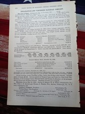 1889 Train Report ~ INDIANAPOLIS and VINCENNES RAILROAD Bushrod Duggersville IN picture