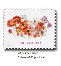 2022 Mint USPS Tulips Forever Stamps Scott# 5681 (MNH) Pane of 20 - 100PCS TOTAL picture