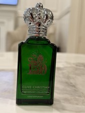 Clive Christian 150 Limited Edition Green Glass Crown Perfume Bottle w/ Stopper picture