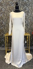 Authentic Stuart Parvin ‘Be Waiting’ Silk Mayfair Wedding Dress Size 12 picture