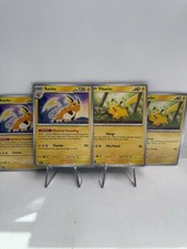 Pokemon Raichu 019/091 Pikachu 025/165 4 Card Lot Paldean Fates 151 Holo 2 Each picture