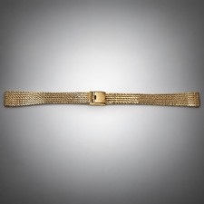 Vintage Hadley-Roma Duchess Ladies Gold Filled Mesh Watch Band USA picture