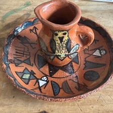 Clay Indian Reservation Plate and Cup Vintage collectibles picture