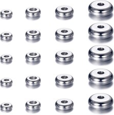 160Pcs 4Mm 5Mm 6Mm 8Mm Stainless Steel Flat round Bead Spacers Jewelry Findings picture