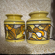 Mid‑Century Italian Art Pottery Vases (Pair) – Bitossi Style – Model 7018 picture