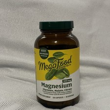 MegaFood Magnesium Glycinate Citrate Malate 300mg 120 Capsules Heart Nerve Relax picture