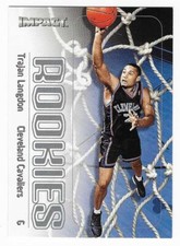 1999-00 Fleer Skybox Impact Rookie Trajan Langdon Cleveland Cavaliers #135 RC picture