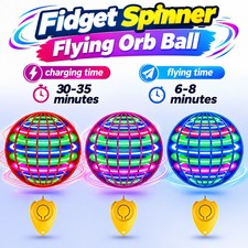 3 Pcs Flying Spinner Fly Orb Pro Mini Drone Fidget Spinner Boomerang Toy picture
