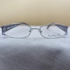 Nicole Miller Eyeglass Frames Women 49-15-130 Sterling Purple New Y2K Core picture