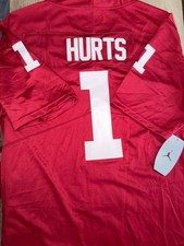 BRAND NEW #1 Jalen Hurts OKLAHOMA SOONERS Jersey RED Size XL picture