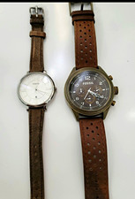 Lot 2 Fossil Watches Mens DE-5002 & Womens ES3708 - Both Working picture