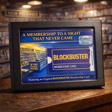 Authentic Blockbuster Membership Card Display – Retro Video Store Memorabilia picture