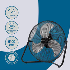 Utilitech 20 inch High Velocity Air Mover Fan 3 Speed Floor Blower picture