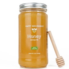 Happy Bees Market Mesquite Honey – Pure, Raw, and Unfiltered 100% Organic picture