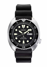 Seiko Prospex Automatic 200m Diver Watch Black Dial Day/Date Rubber Strap picture