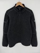 Kuhl Thor Sweater Mens Large Gray 1/4 Zip Thermokore Wool Blend Pullover picture