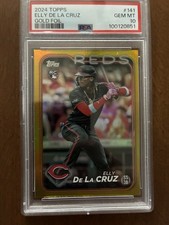 2024 Topps Series 1 Elly De La Cruz #141 Gold Foil (RC) PSA 10 picture