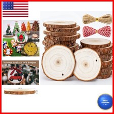 Sukh 20 PCS Christmas Natural Wood Slices - Unfinished Wood Circles Kit picture