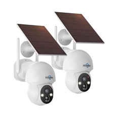 Hiseeu Solar Security Camera 2 Pcs 4MP Wireless WiFi Camera Outdoor 2.4G WiFi picture