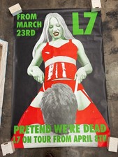 L7 Pretend We’re Dead 1992 UK Tour Promo Poster 39.5x60 Original Giant Rare picture