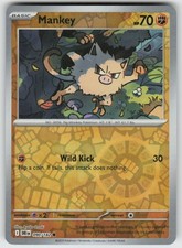Mankey 090/182 Common Destined Rivals Pokemon Reverse Holo Near Mint picture