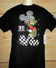 MENS NEFF DISNEY TROPICAL CHECKER MICKEY MOUSE BLACK T-SHIRT SIZE M picture