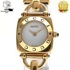 Vintage [ Exc+5 ] GUCCI 6300L White Dial Gold Women's Quartz Watch JAPAN picture
