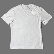 Quince Flowknit Breeze Performance Tee Mens Sz L White Wicking T-Shirt NWT picture
