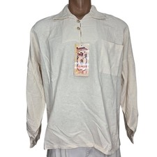 Scully Rangewear Western Shirt Large L/S Pullover Beige Pocket RW022 Ranch Work picture