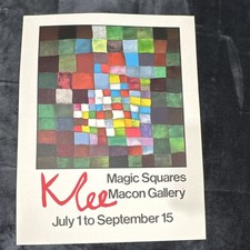 VINTAGE 1978 PAUL KLEE MACON GALLERY EXHIBITION POSTER BLOSSOMING MAGIC SQUARES picture