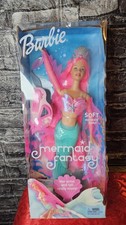 New In Box Packaging Mattel Barbie 2002 Mermaid Fantasy Doll with Pink Hair  picture
