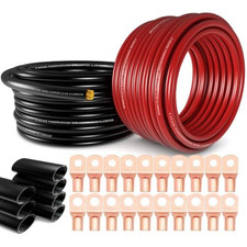1/0 Gauge CCA Power & Ground Battery Cable Kit 40ft 0 Black/Red - Standard picture