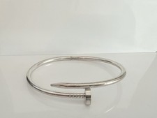 Cartier Just Un Clou White Gold Nail Bracelet Bangle Size 19 no papers no box  picture