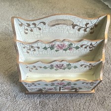 Formalities by Baum Bros. Hand-Painted Wood Desktop Organizer w/ Drawers picture