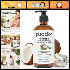 Organic Fractionated Coconut Oil MCT - 16.9oz Glass Bottle - Pure & Versatile Oi picture