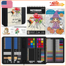 206PCS Art Set Professional Drawing Painting Supplies Kit for Adults Kids Artist picture
