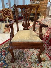 Vintage Chippendale Mahogany Carved ArmChair picture