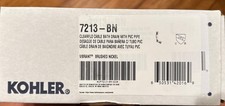 New in Box KOHLER K-7213-BN Clearflo Cable Bath Drain, Vibrant Brushed Nickel picture