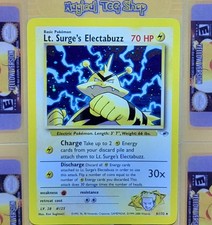 Pokemon Lt Surge's Electabuzz Gym Heroes Holo Rare 6/132 NM picture