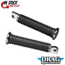 Drag Specialties Chrome & Rubber Extended Male Mount Foot Pegs fr Harley picture