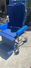 Med-Mizer Flex Tilt Transport Chair Fully Adjustable Model FT20 Made In USA Blue picture