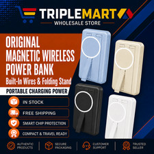 20,000mAh Magnetic Wireless Power Bank with Built-In Cables and Folding  power picture